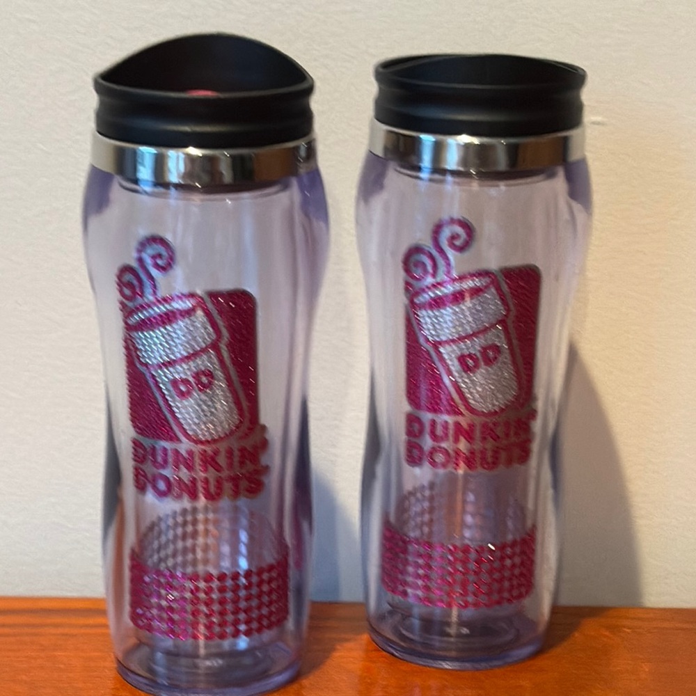 Dunkin Donuts Malibu Crystal Tumbler set of 2